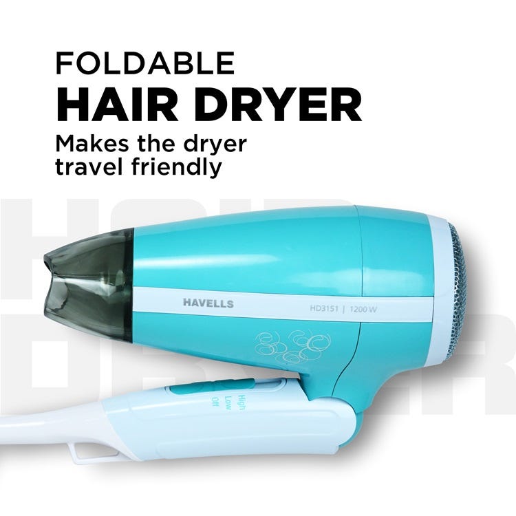 Foldable hair dryer makes it travel friendly