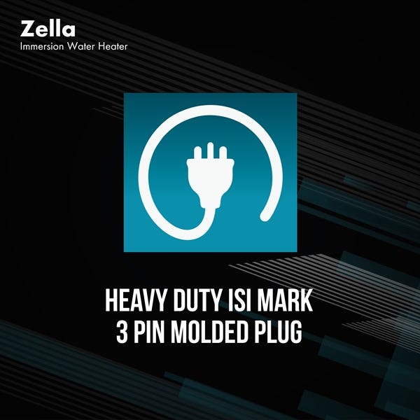 Heavy duty ISI mark 3 pin moulded plug